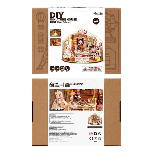 Rolife Elsa's Tailoring DIY Miniature House