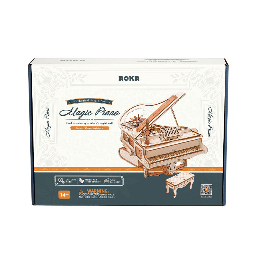 ROKR Magic Piano Mechanical Music Box 3D Wooden Puzzle